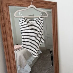 Strapless Black and White Women's bodysuit